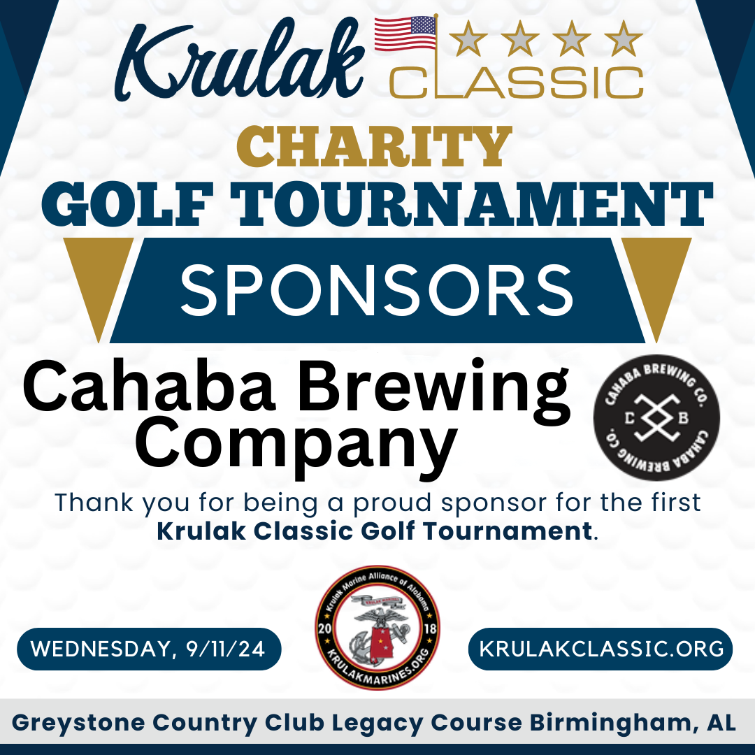 Thank You, Cahaba Brewing Co, for Supporting the Krulak Classic Charity Golf Tournament!