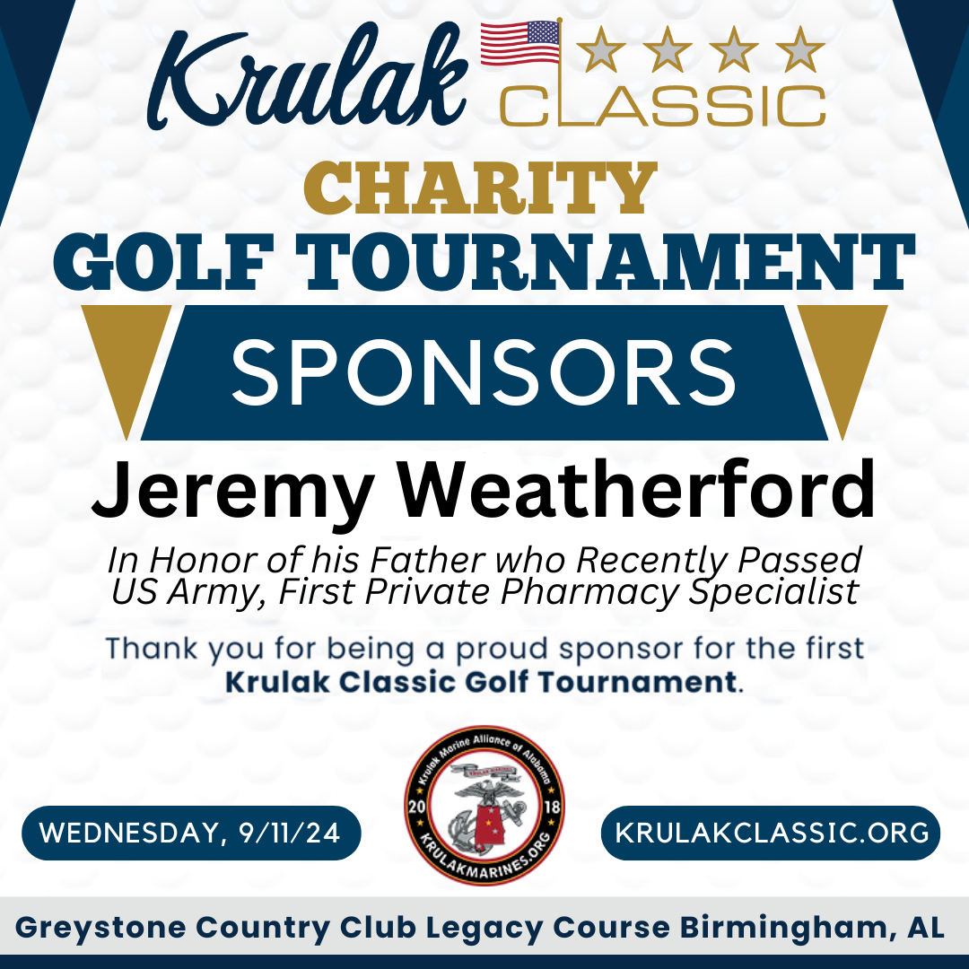 Thank You Jeremy Weatherford for Supporting the Krulak Classic!